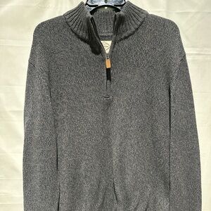 St. John's Bay Men's Charcoal Zip-Up Sweater